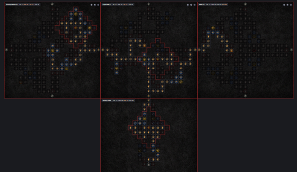 기자의 원소술사 정복자 보드 예시(자료: d4 planner)