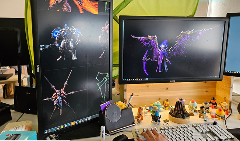 개발사 깜짝 방문기에서 공개한 작업 화면들