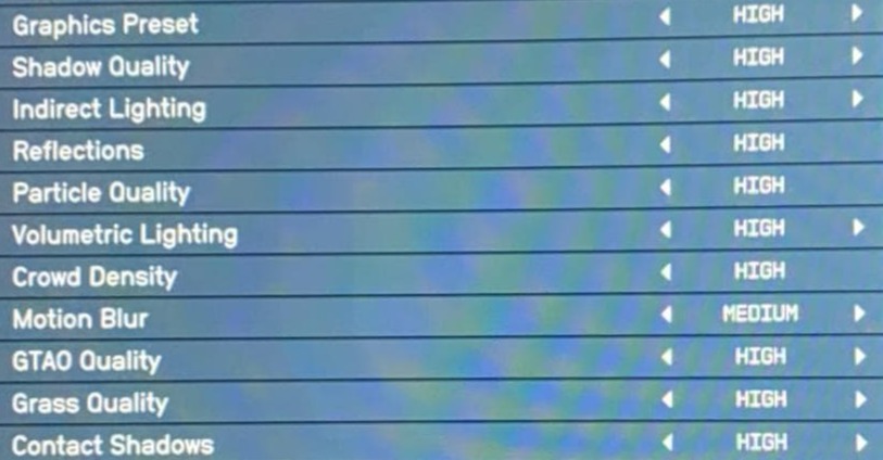 레딧 유저의 그래픽 설정