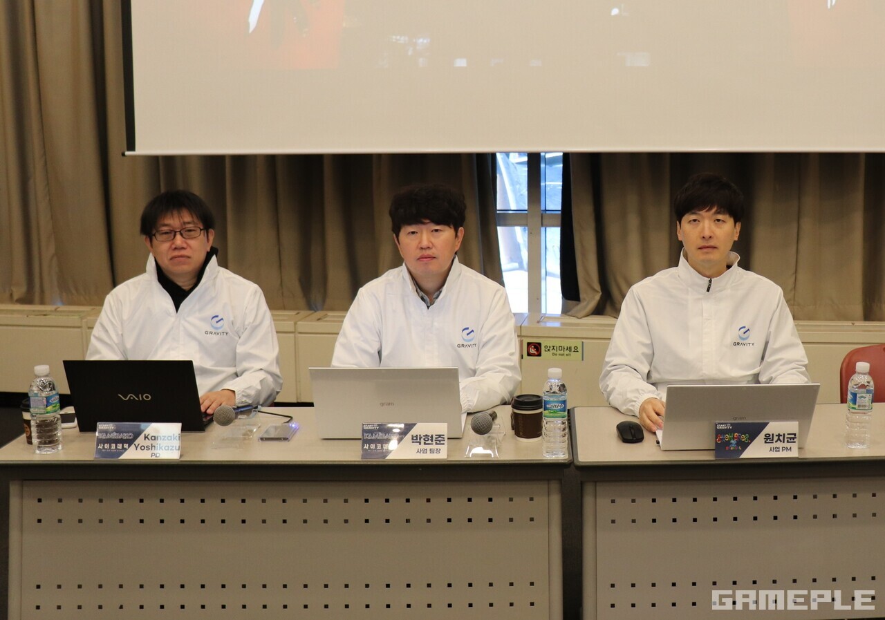왼쪽부터 Kanzaki Yoshikazu PD, 박현준 사업 팀장, 원치균 사업 PM