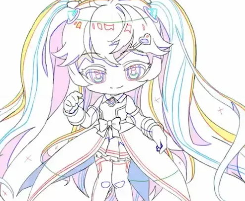 공개된 엔젤릭버스터 애니메이션 원화 중 일부