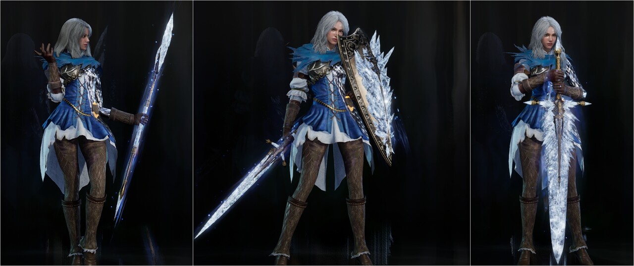 신규 외형 '영원의 눈꽃, 글라키아'의 무기 외형.