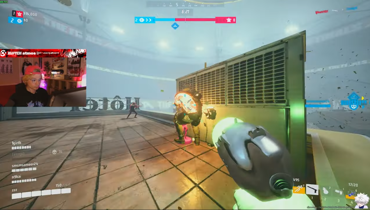 힘 싸움이 중요한 5대5 게임 모드 '파워시프트'에서는 글리치 수류탄 대신 세열 수류탄을 사용하는 모습이다. (자료: Lyric 유튜브 채널)