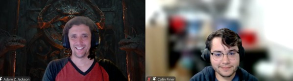 왼쪽부터 아담 잭슨 리드 라이브 클래스 디자이너와 콜린 피너 리드 라이브 게임 디자이너