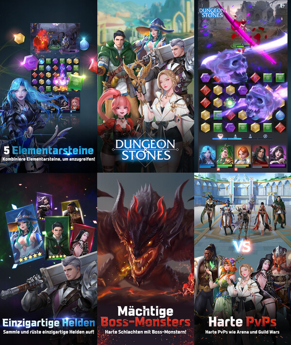 위메이드플레이의 퍼즐 RPG 신작 '던전앤스톤즈'