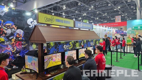 닌텐도 부스에서 가장 섬세하게 꾸민 '스플래툰3' 코너