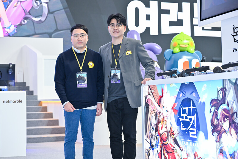 넷마블몬스터 김민균 PD(왼쪽), 넷마블 이다행 사업부장(오른쪽)