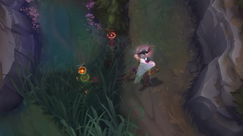 이제 일반 와드를 지울 때에도 탄창을 다 비워야 하는 진 출처: 리그 오브 레전드 공식 유튜브