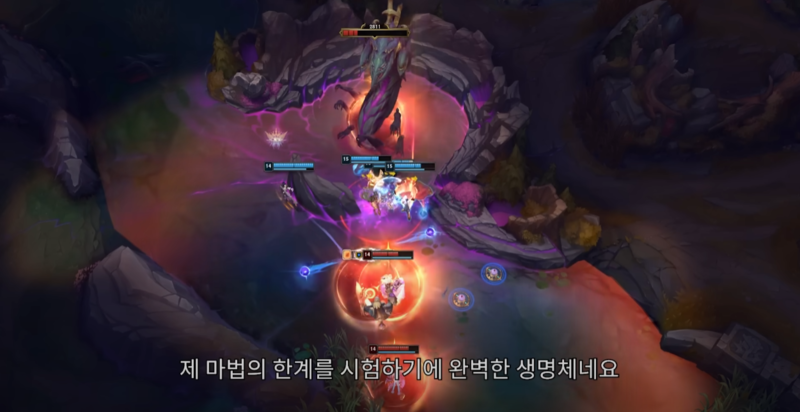 궁극기를 사용해 내셔 남작을 처치하는 모습