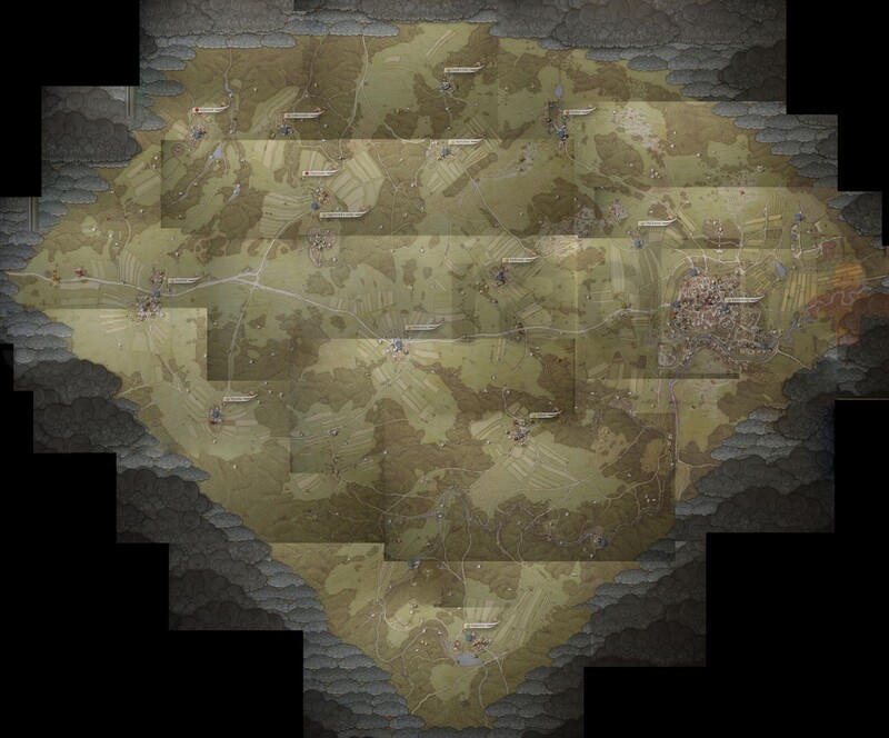 쿠텐버그 지역 전체 지도 (출처: Deep Silver/PLAION)