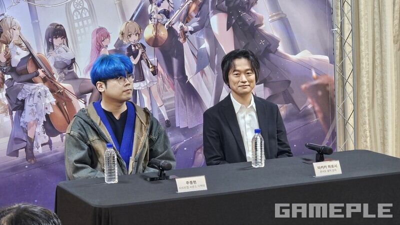 시프트업 주종현 사운드 디렉터(왼쪽), 타카키 히로시 음악감독(오른쪽)