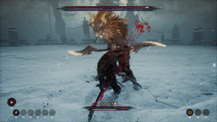 창돌리면서 2타 후 자세 잡고 휘두르기 2타. 평범한 4타 패턴이다.