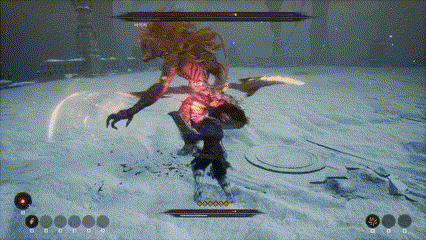 체력 약 60% 정도부터 등장하는 회오리 패턴. 폭발에 유의하자.