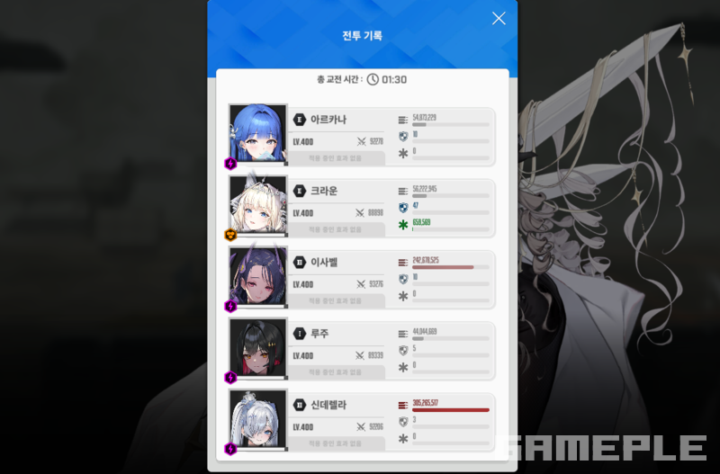 아직 이사벨 오버로드 장비도 안 올린 상태에서...