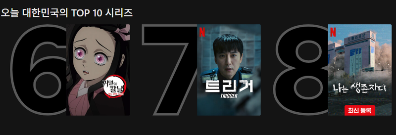 무한성편 흥행에 힘입어 과거 TV판이 한국 넷플릭스 역주행하고 있다