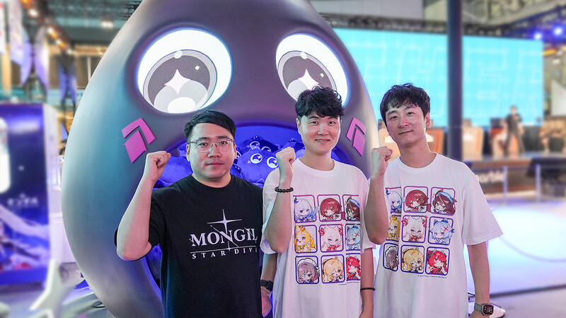왼쪽부터 김민균 리드 디렉터, 강동기 사업부장, 이동조 프로덕션 디렉터